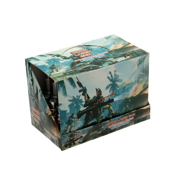 Фонарик лазер пластик "Автомат" МИКС 13х5,5х1,5 см