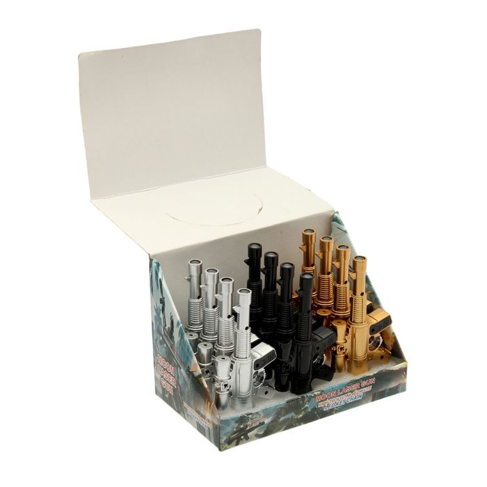 Фонарик лазер пластик "Автомат" МИКС 13х5,5х1,5 см