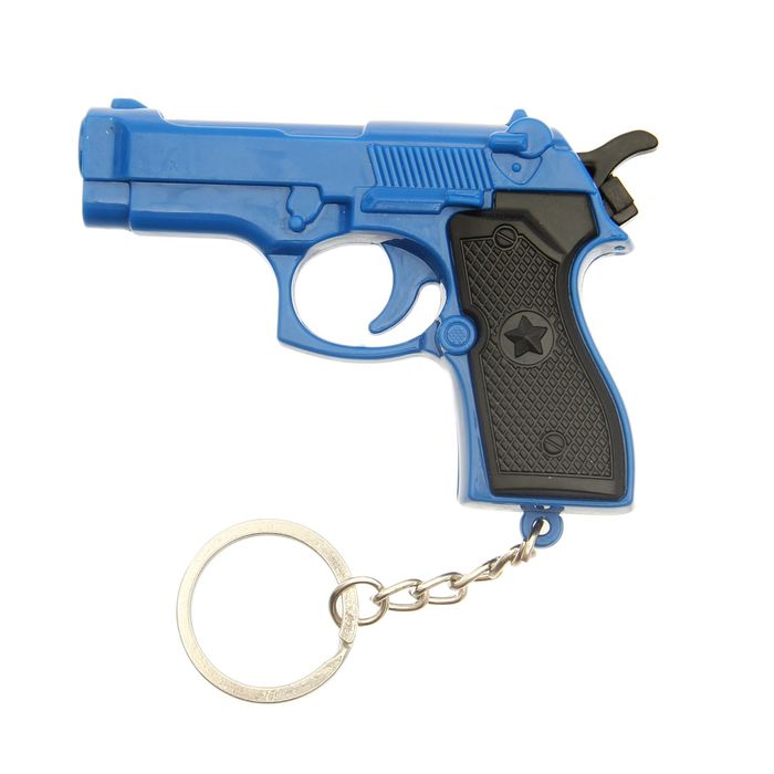 Фонарик лазер пластик "Яркий пистолет" МИКС 5х7,3х1,6 см