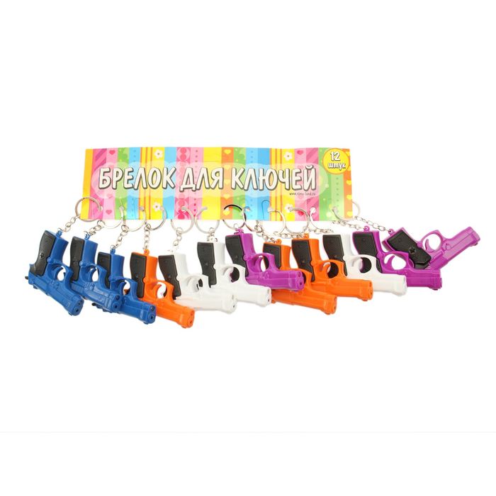 Фонарик лазер пластик "Яркий пистолет" МИКС 5х7,3х1,6 см