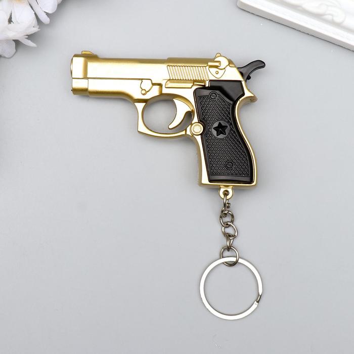 Фонарик лазер пластик "Пистолет" МИКС 6х8х1,6 см