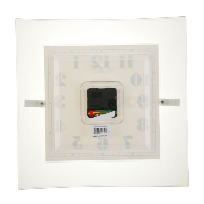 Часы настенные квадратные "Классика", белая рамка, 30х30 см