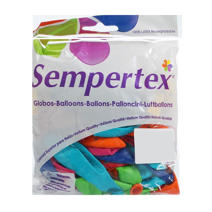 Шар латексный 12" "Смайл", пастель, набор 50 шт., цвета МИКС