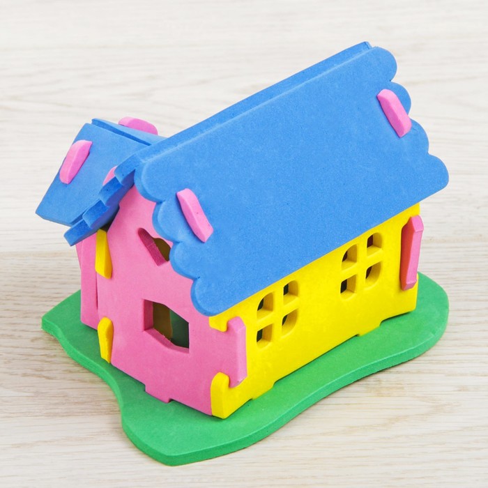 Конструктор "Мягик" Дом с сердечком", цвет МИКС