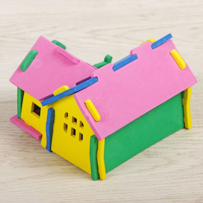 Конструктор "Мягик"Домик в лесу", цвет МИКС