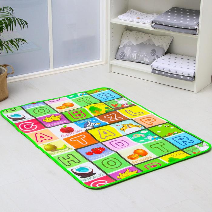 Коврик детский на фольгированной основе, размер 117х90 см, цвета МИКС