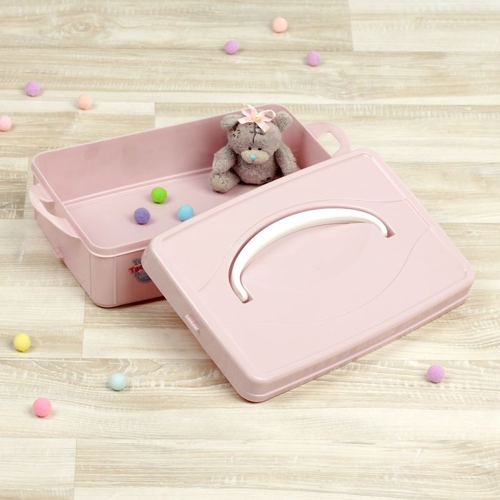 Коробка универсальная с ручкой с аппликацией "Me to you" 245х160х80 мм (розовый)