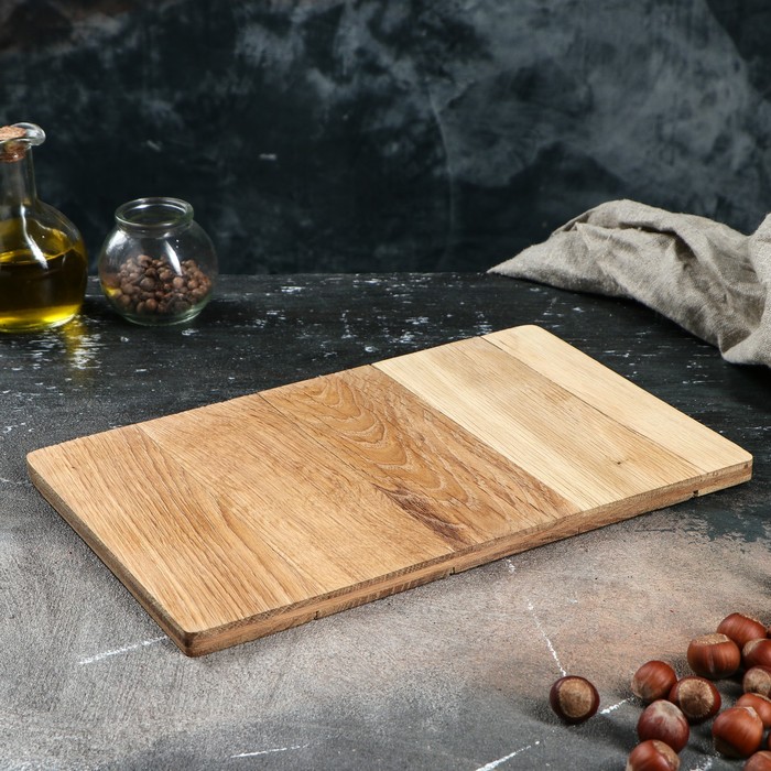 Доска разделочная 33 х 20 см, клееный дуб