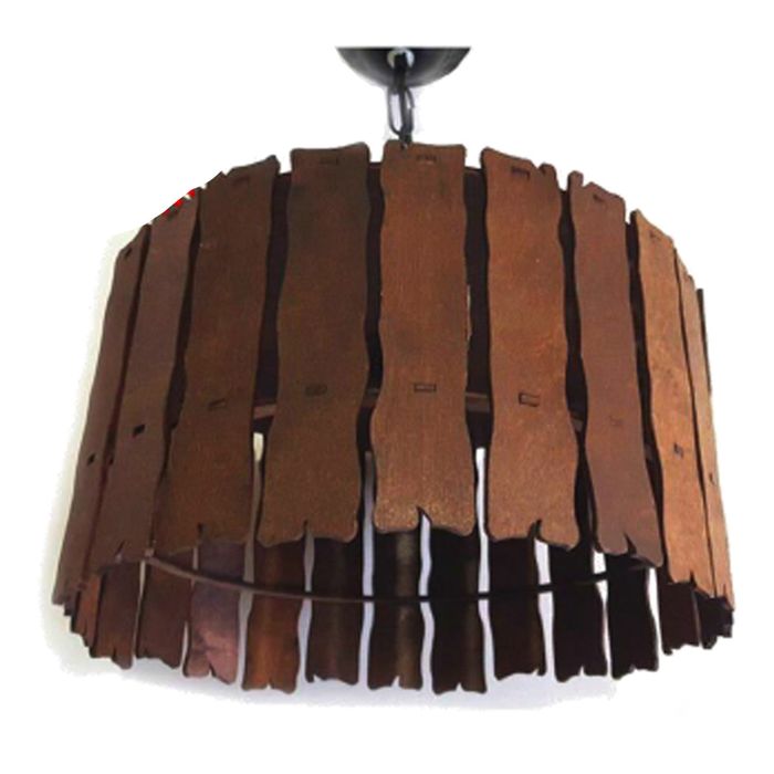 Люстра-подвес деревянная "Заборчик", большая