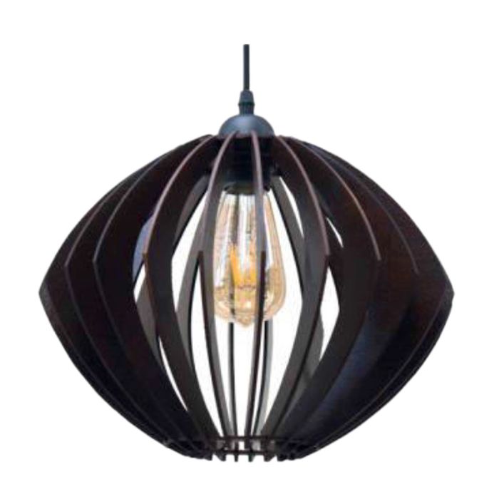 Люстра-подвес деревянная "Агата", стиль лофт
