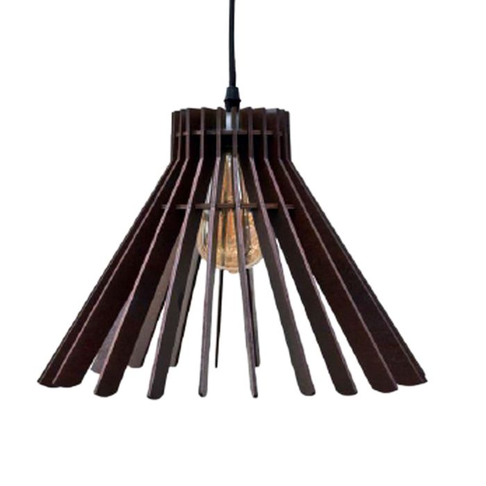 Люстра-подвес деревянная "Фемида", стиль лофт