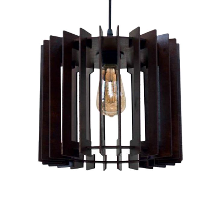 Люстра-подвес деревянная "Юдора", стиль лофт