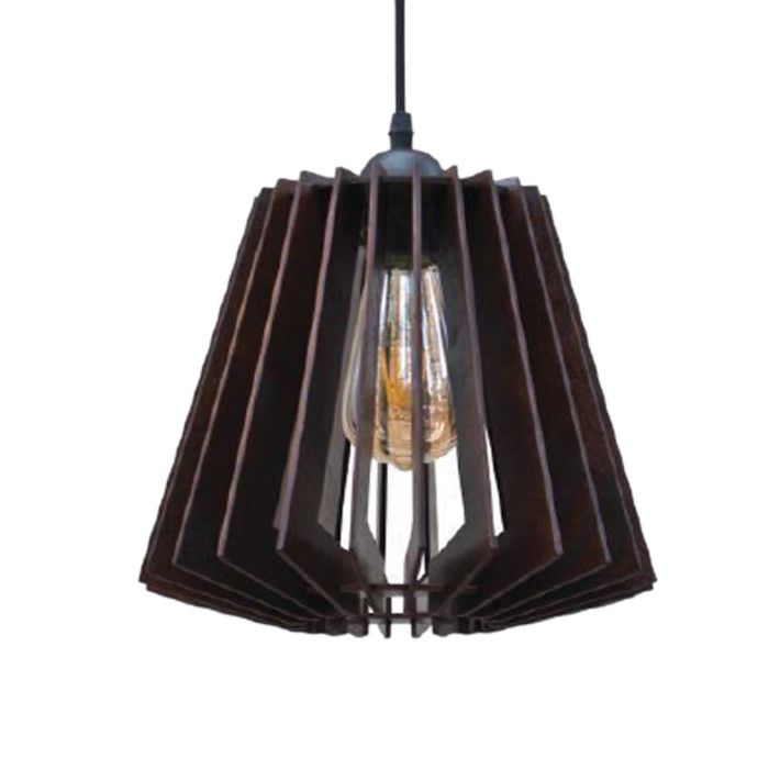 Люстра-подвес деревянная "Нефрита", стиль лофт