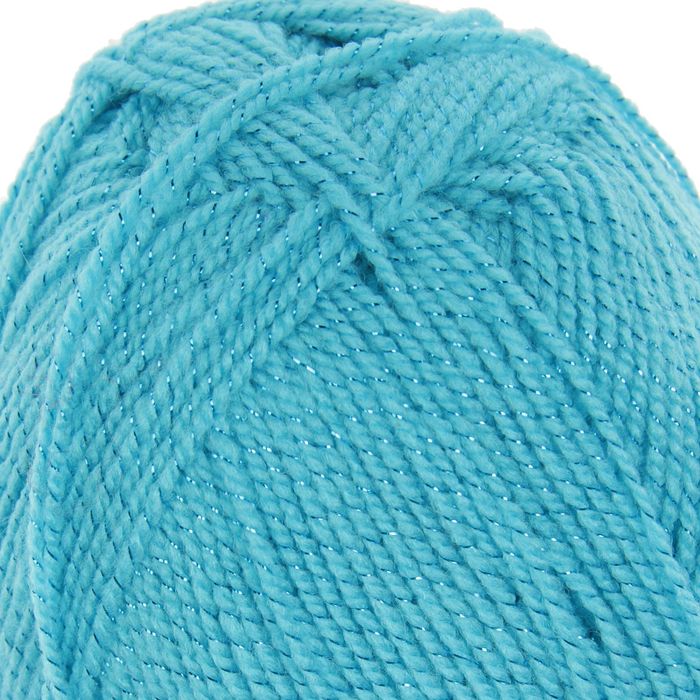 Пряжа "Gold" 92% акрил, 8% металлик 400м/100гр (9008 св.бирюза)