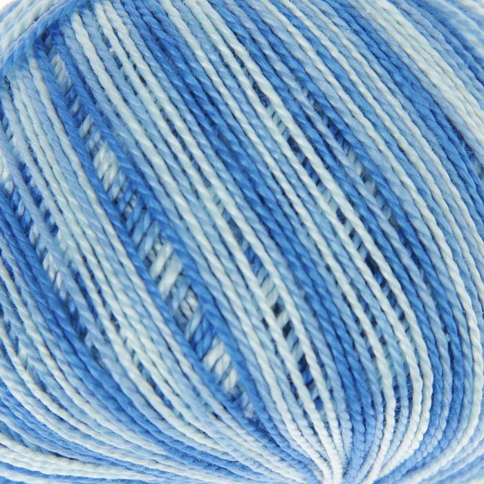 Пряжа "Iris print" 100% мерсеризованный хлопок 125м/20гр (2204 синий)
