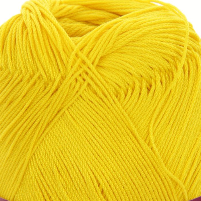 Пряжа "Pelican" 100% мерсеризованный хлопок 330м/50гр (3998 желтый)