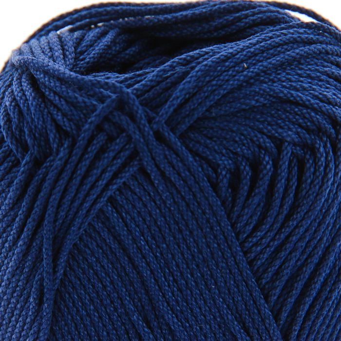 Пряжа "Rosе" 100% мерсеризованный хлопок 150м/50гр (4254 темно синий)
