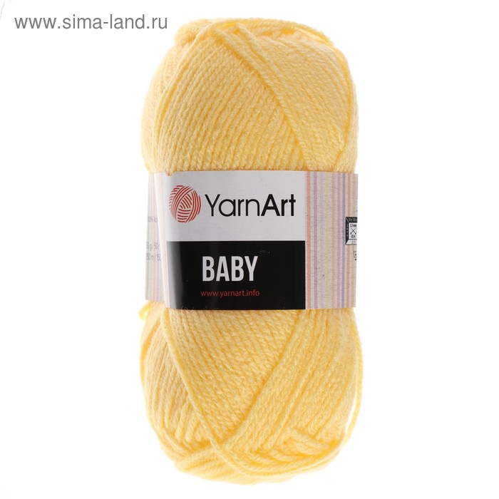 

Пряжа "Baby" 100% акрил 150м/50гр (315 светло-желтый)