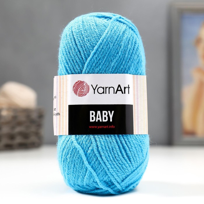 

Пряжа "Baby" 100% акрил 150м/50гр (552 бирюза)