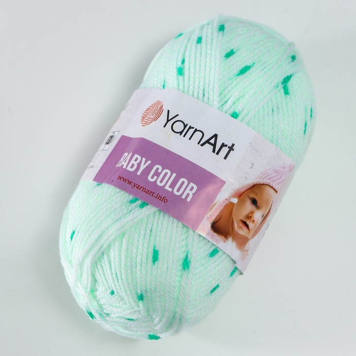 

Пряжа "Baby color" 100% акрил 150м/50гр (270 мятно-зеленый)