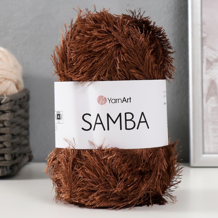 

Пряжа "Samba" 100% полиэстер 150м/100гр (2034 коричневый)
