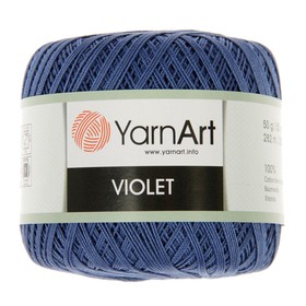 

Пряжа "Violet" 100% хлопок 282м/50гр (154 кобальт)