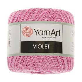 

Пряжа "Violet" 100% хлопок 282м/50гр (319 т.розовый)