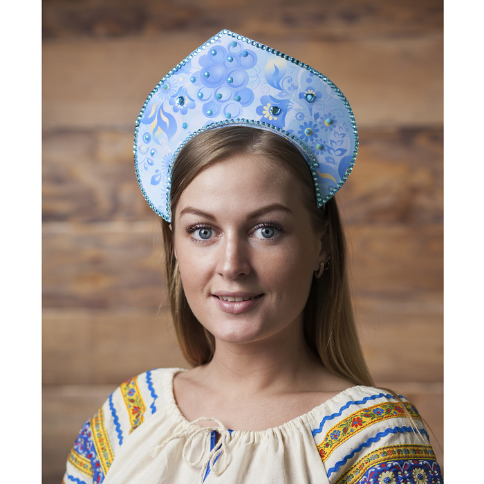 Кокошник "Рябинка", блёстки-глиттер