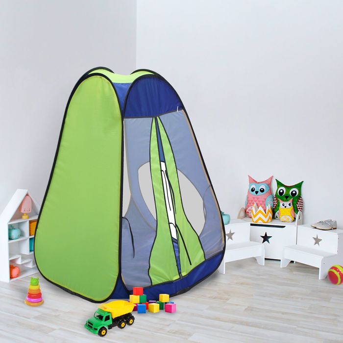 Палатка конусная "Радужный домик", 4 грани, цв.: синий/василек/лимон/голубой