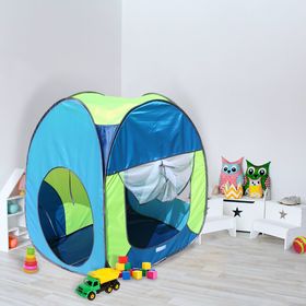Палатка квадратная «Радужный домик», 4 грани, цв.: василек/лимон/голубой, 75 × 75 × 90 см