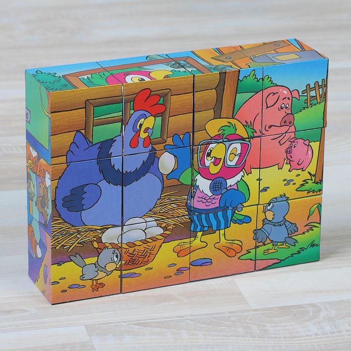 Кубики "Попугай Кеша - 2", 12 штук