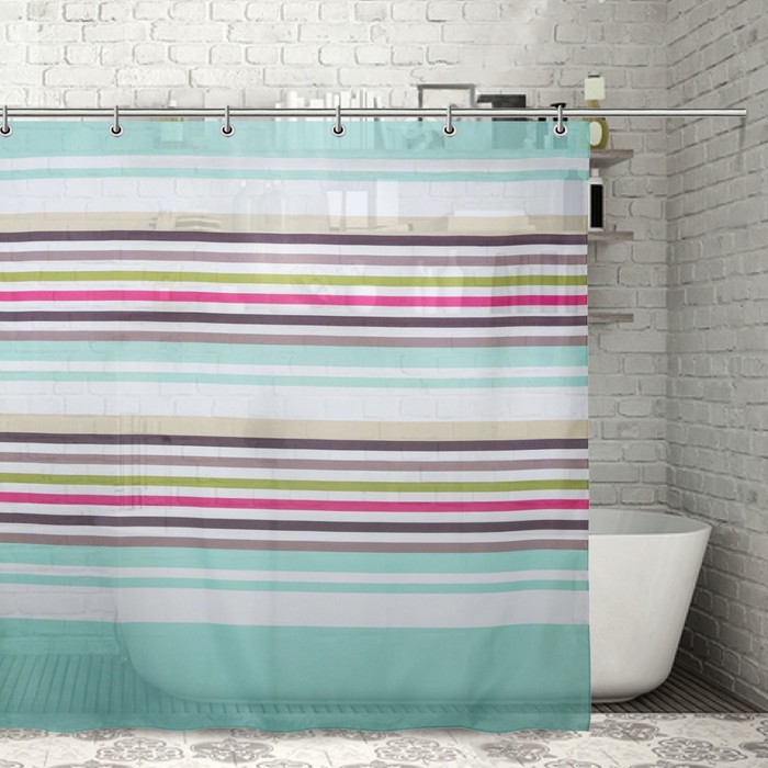 Штора для ванной 180х180 см "На волне", полиэстер