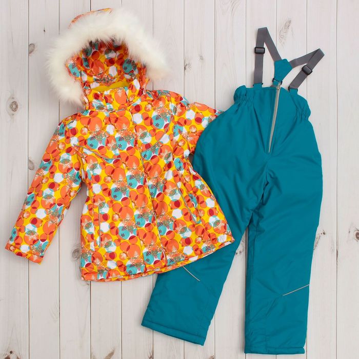 Костюм для девочки "София", рост 110 см, цвет оранжевый/бирюза