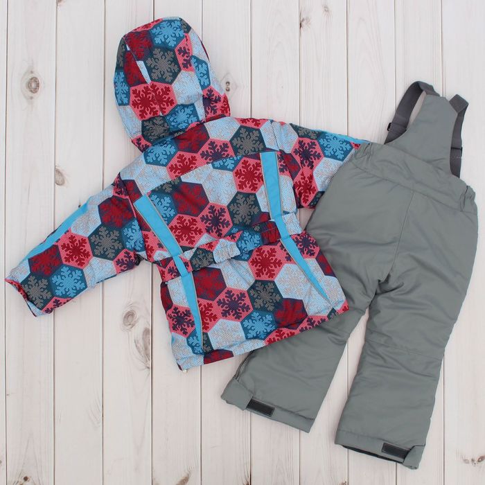 Костюм для девочки "Ева", рост 104 см, принт снежинки