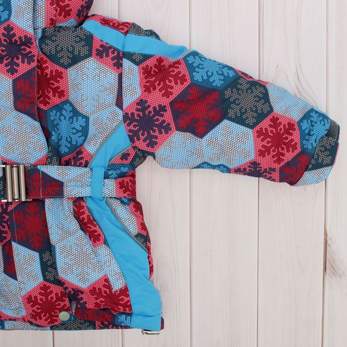 Костюм для девочки "Ева", рост 104 см, принт снежинки