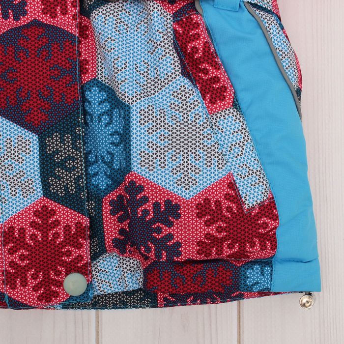 Костюм для девочки "Ева", рост 104 см, принт снежинки