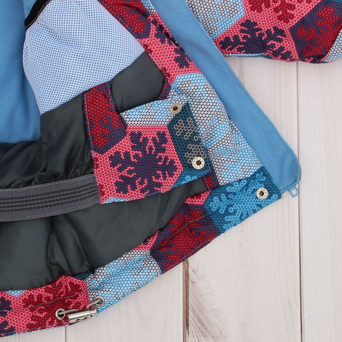 Костюм для девочки "Ева", рост 104 см, принт снежинки