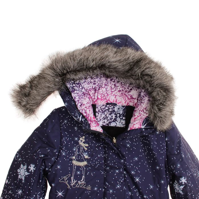 Пальто для девочки "Снежа", рост 122 см, цвет сиреневый