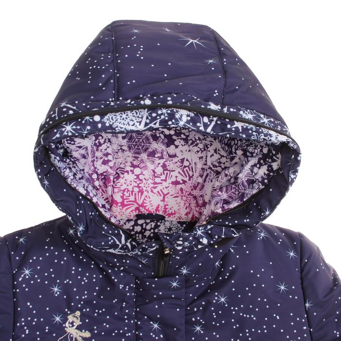 Пальто для девочки "Снежа", рост 122 см, цвет сиреневый