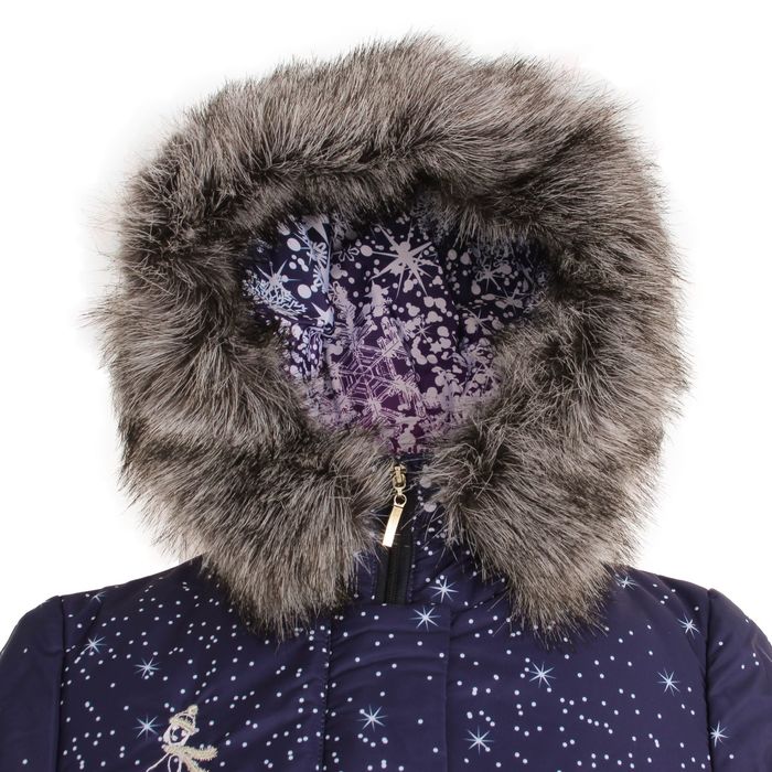 Пальто для девочки "Снежа", рост 122 см, цвет сиреневый