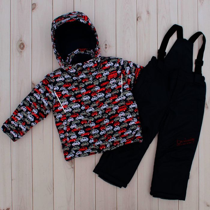 Костюм для мальчика "Кирюша", рост 92 см, цвет синий/красный