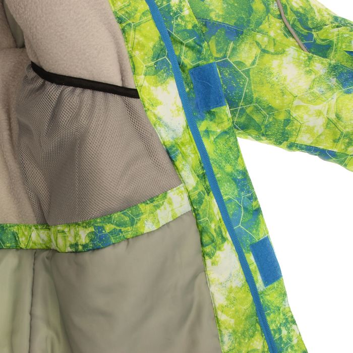 Куртка для мальчика "Геометрия", рост 128 см, цвет зелёный