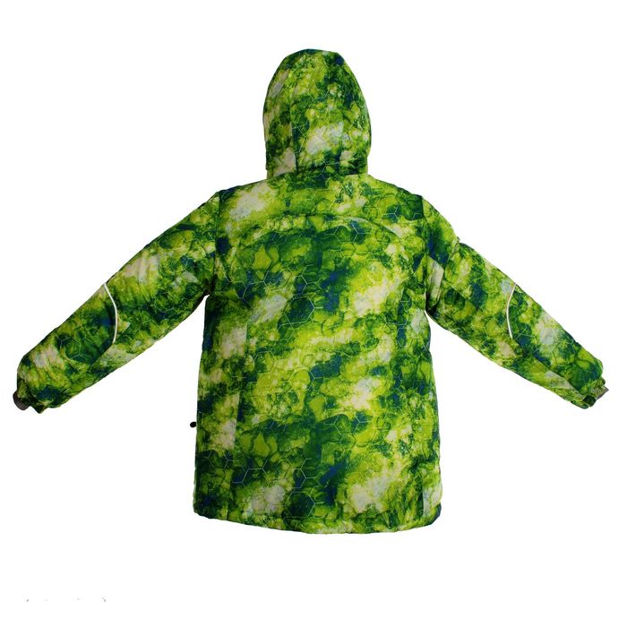 Куртка для мальчика "Геометрия", рост 128 см, цвет зелёный