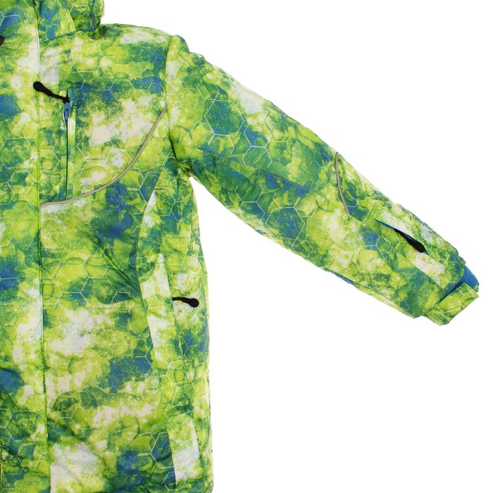 Куртка для мальчика "Геометрия", рост 146 см, цвет зелёный