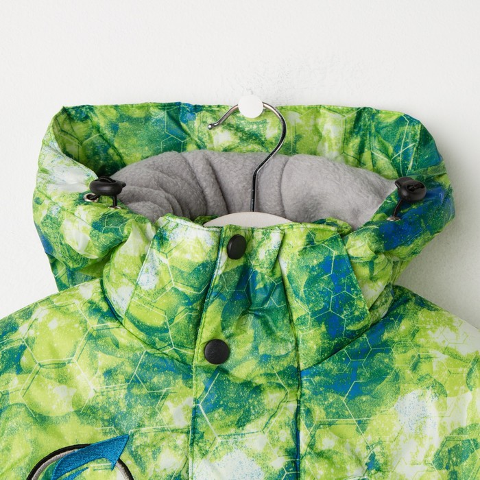 Куртка для мальчика "Геометрия", рост 152 см, цвет зелёный