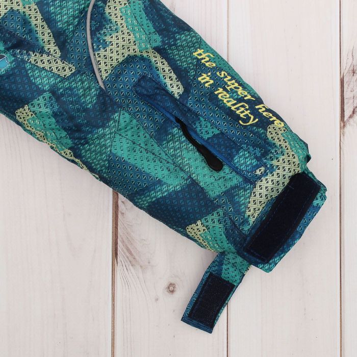 Куртка для мальчика "Геометрия", рост 122 см, цвет зелёный/синий