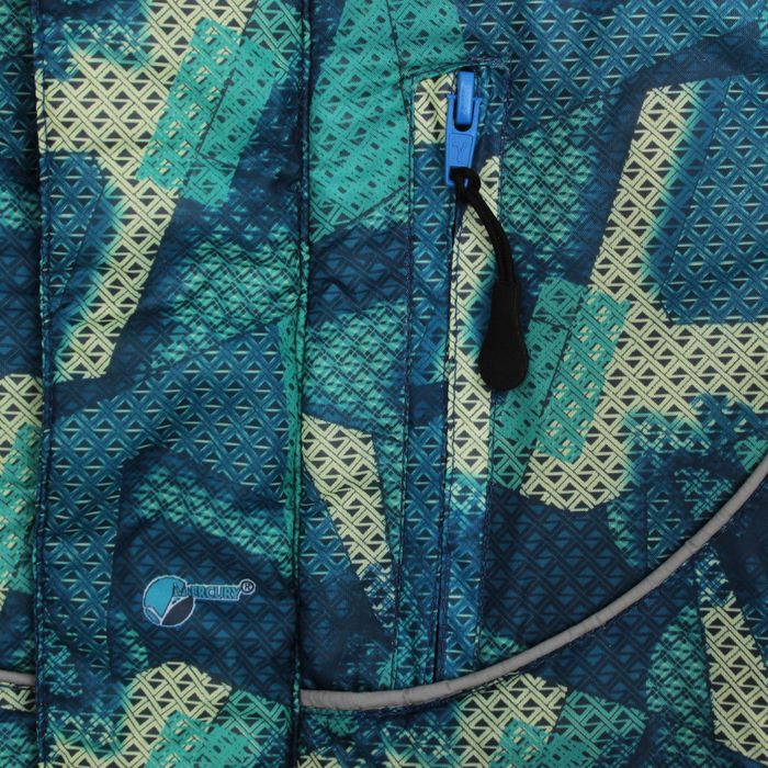 Куртка для мальчика "Геометрия", рост 152 см, цвет зелёный/синий