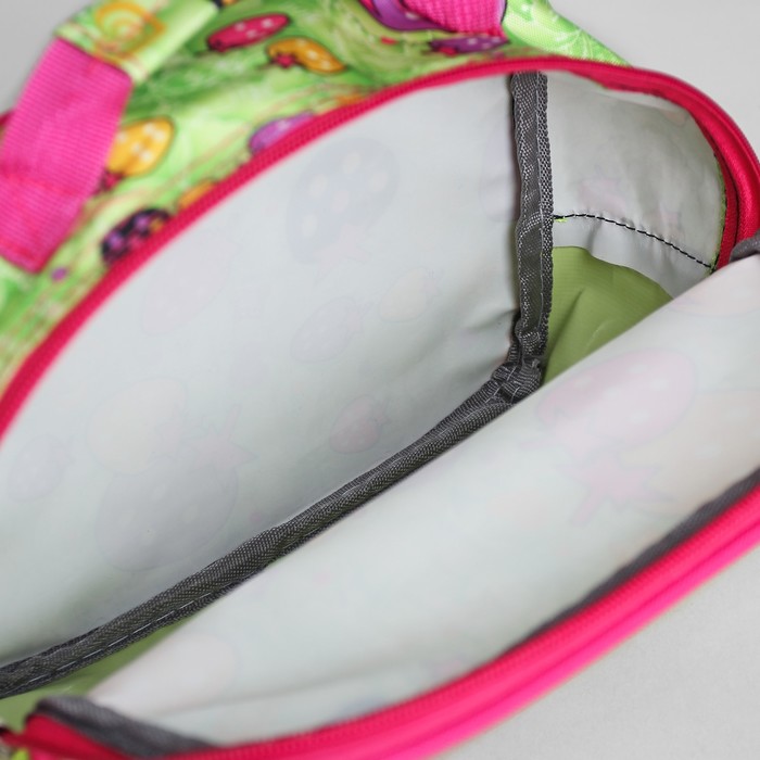 Набор косметичек школьный «Ягодки», на молнии, цвет зелёный