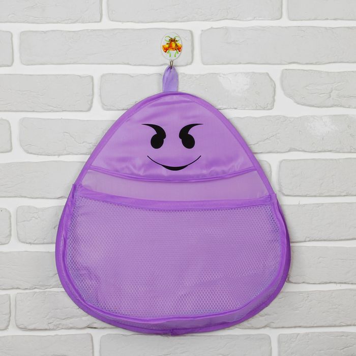 Кармашек подвесной "Смайлик", фиолетовый
