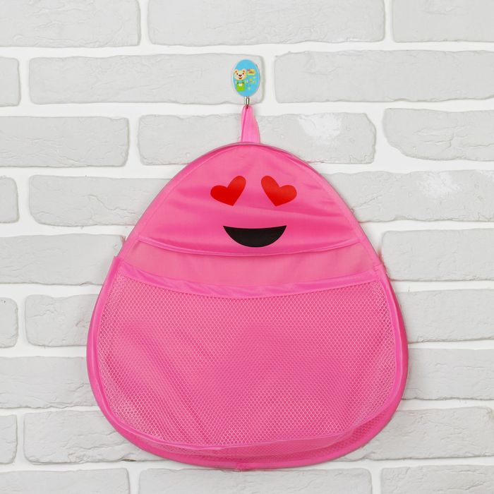 Кармашек подвесной "Смайлик", розовый